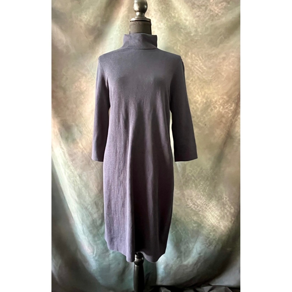 J. Jill Women's Mock Neck Knit Dress Size Small 3/4 Sleeve Casual Comfort‎ Style